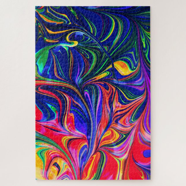 Quebra-cabeça Rainbow Swirl Trippy Glow Stick (Vertical)