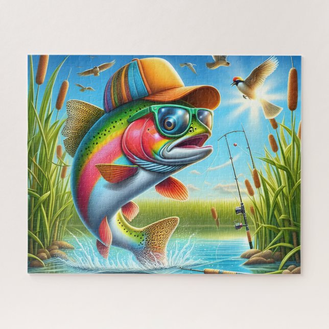 Quebra-cabeça Rainbow Trout  Fishing (Horizontal)