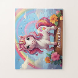 Quebra-cabeça Rainbow Unicorn Maravilha Personalizada