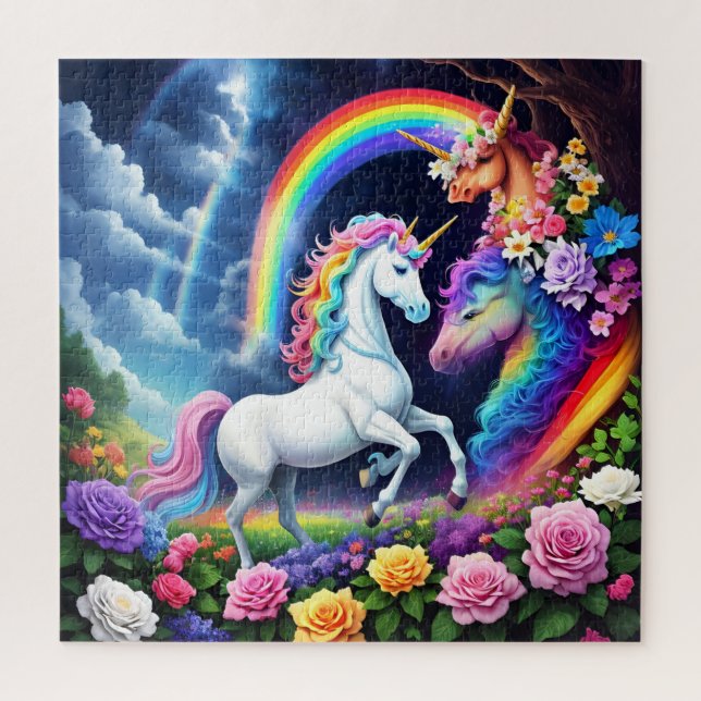 Quebra-cabeça Rainbow Unicorn One (Vertical)