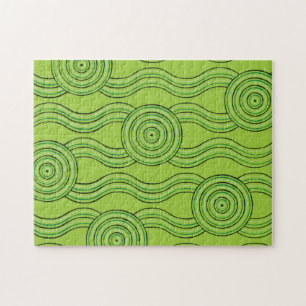 Quebra-cabeça RainForest Australian Dreamtime River Pattern