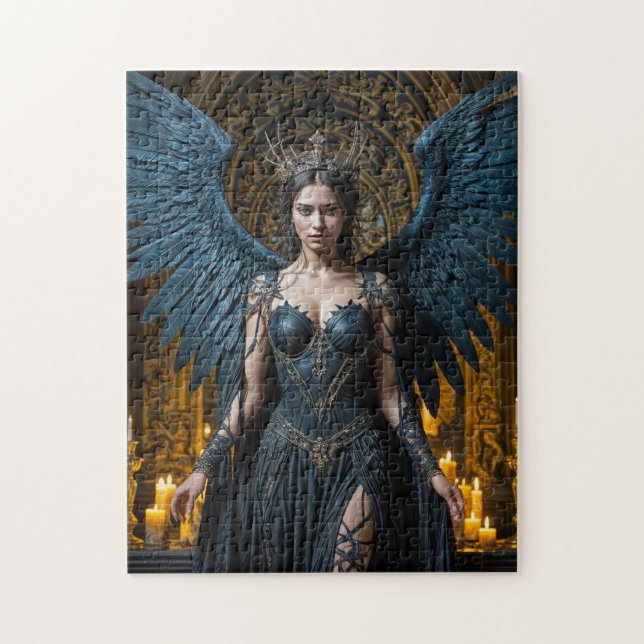 Quebra-cabeça Rainha Anjo Escura no Hall de Candelit (Vertical)