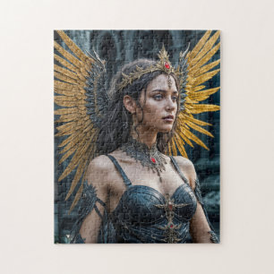 Quebra-cabeça Rainha Anjo Negro de Asa Dourada