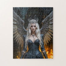 Rainha Anjo Negro em Sala Iluminada por Velas