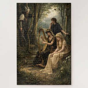 Quebra-cabeça Rainha da Floresta de Conto de Fadas Medieval com