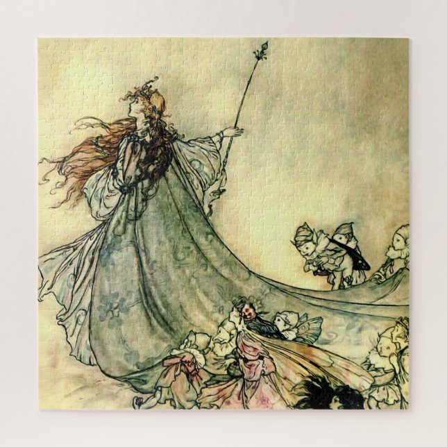 Quebra-cabeça "Rainha das Fadas" por Arthur Rackham (Vertical)