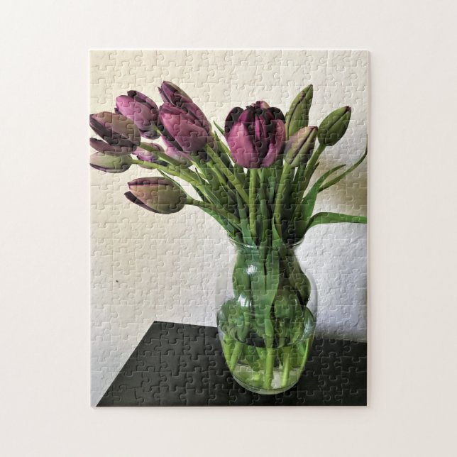 Quebra-cabeça Rainha das Tulipas Noturnas (Vertical)