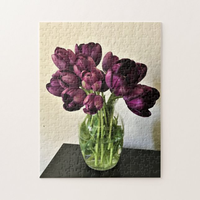 Quebra-cabeça Rainha das Tulipas Noturnas (Vertical)