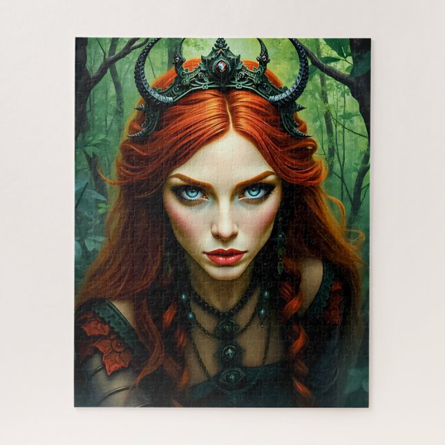 Quebra-cabeça Rainha Dríade da Floresta - Arte Fantástica da Nat (Vertical)