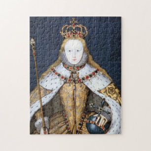 Quebra-cabeça Rainha Elizabeth I da Inglaterra em Coronation Rob