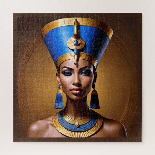 Quebra-cabeça "Rainha Nefertiti" Linda Rainha Africana (Vertical)