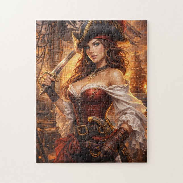 Quebra-cabeça Rainha Pirata dos Mares Carmesim (Vertical)