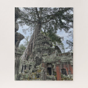 Quebra-cabeça Raízes cultivadas sobre Temple Ta Prohm Camboja