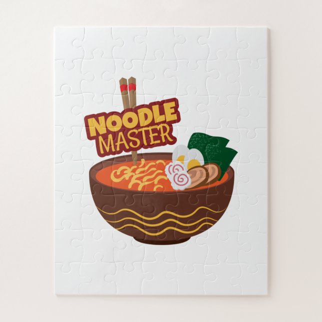 Quebra-cabeça Ramen Noodle Mestre Engraçado Ideia de Presente Ja (Vertical)