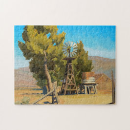 Quebra-cabeça Ranch Windmill, Carson, Nevada por Maynard Dixon