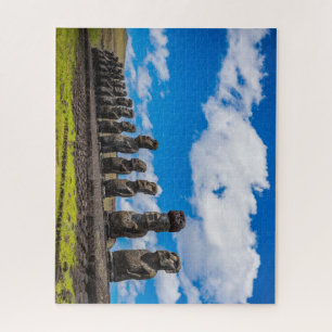 Quebra-cabeça Rapa Nui, antiga Ilha de Páscoa Moai