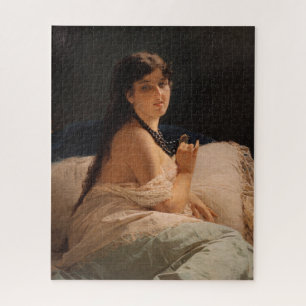 Quebra-cabeça Rapariga com Medalhão (por Gerolamo Induno)