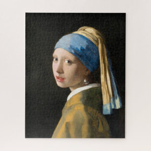 Quebra-cabeça Rapariga com pérolas a ouvir por Johannes Vermeer