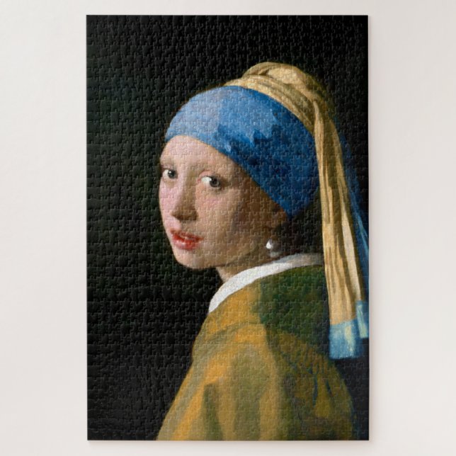 Quebra-cabeça Rapariga com pérolas, Johannes Vermeer (Vertical)