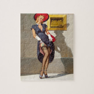 Quebra-cabeça Rapariga de Pin-Up Retro