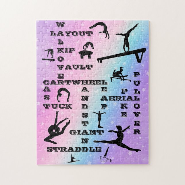 Quebra-cabeça Rapariga Ginástica Habilidades Pastel Stars Cruzad (Vertical)