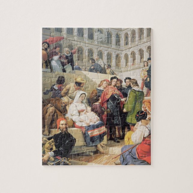 Quebra-cabeça Raphael no vaticano, 1832 (óleo em canvas) (Vertical)