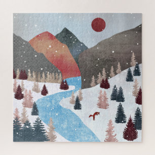 Quebra-cabeça Raposa de caça de inverno
