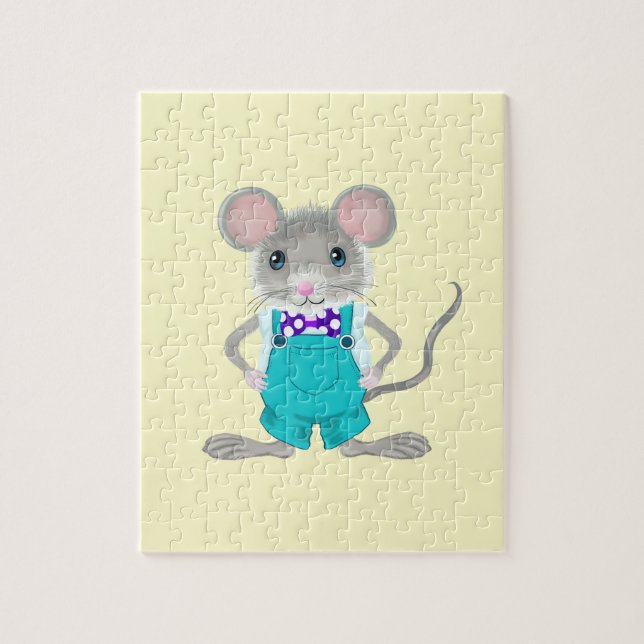 Quebra-cabeça Ratozinho fofo e elegante (Vertical)