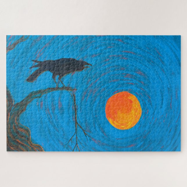Quebra-cabeça Raven e Moon Cheia (Horizontal)