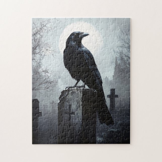 Quebra-cabeça Raven no Cemitério Gótico (Vertical)