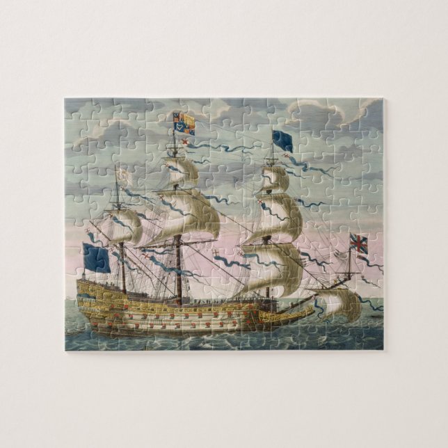 Quebra-cabeça Real (capitânia) da frota inglesa, voo (Horizontal)