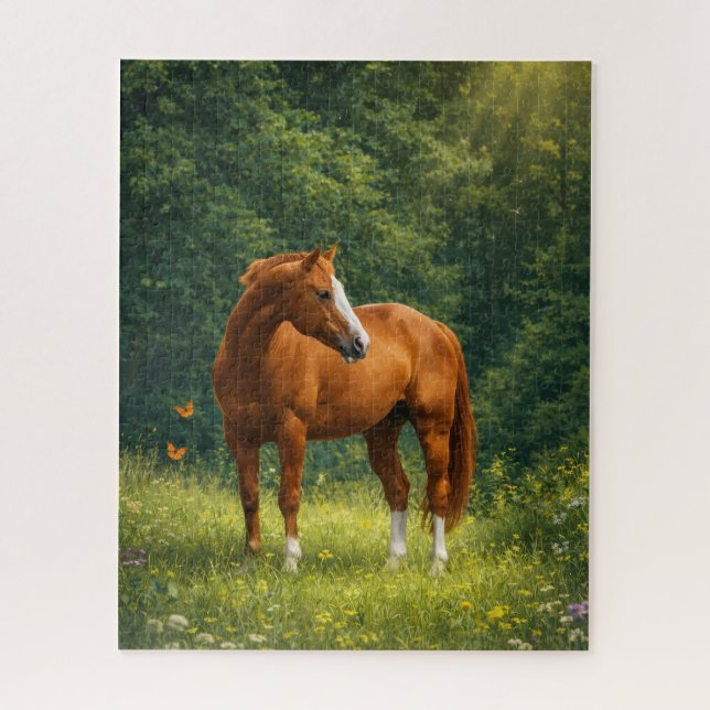 Quebra-cabeça Realistic Horse Nature Jigsaw Puzzle (Vertical)