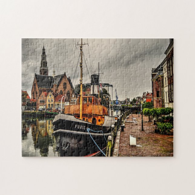 Quebra-cabeça Rebocador Maassluis Holanda. (Horizontal)