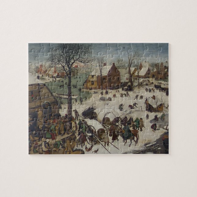 Quebra-cabeça Recenseamento em Bethlehem por Pieter Bruegel (Horizontal)