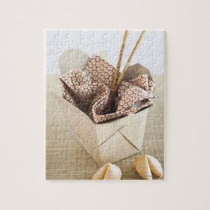 Quebra-cabeça Recipiente e biscoitos de fortuna para viagem