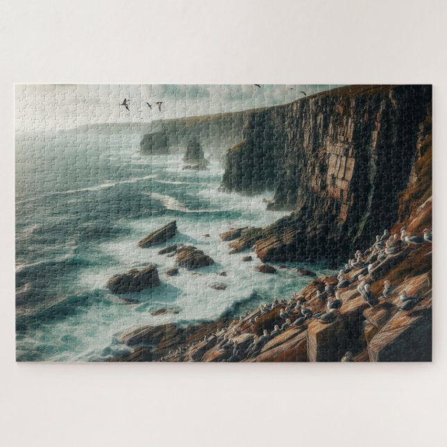 Quebra-cabeça Recortes Costeiros - Paisagem Cênnica Espirituosa (Horizontal)