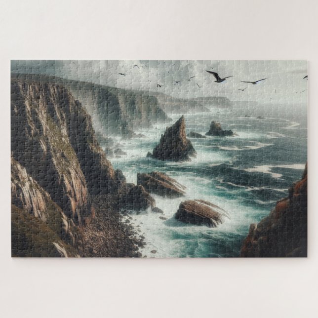 Quebra-cabeça Recortes Costeiros - Paisagem Cênnica Espirituosa (Horizontal)