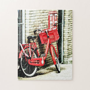 Quebra-cabeça Red Bicycle & Amsterdam, Países Baixos/design