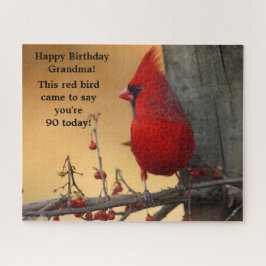 Quebra-cabeça Red Bird Cardeal Aniversário Presente Avó