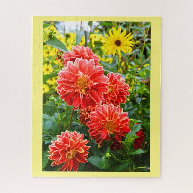 Quebra-cabeça Red Dahlias (Vertical)