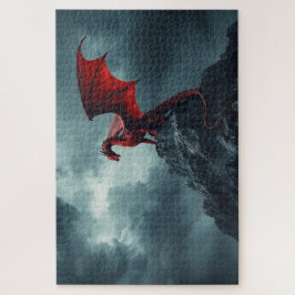 Quebra-cabeça Red Dragon On Cliff Jigsaw Puzzle