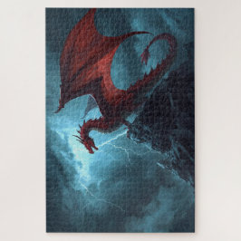 Quebra-cabeça Red Dragon On Cliff Jigsaw Puzzle