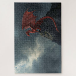 Quebra-cabeça Red Dragon On Cliff Jigsaw Puzzle