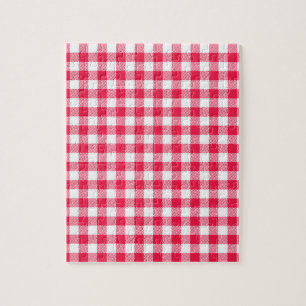Quebra-cabeça Red Gingham Pattern