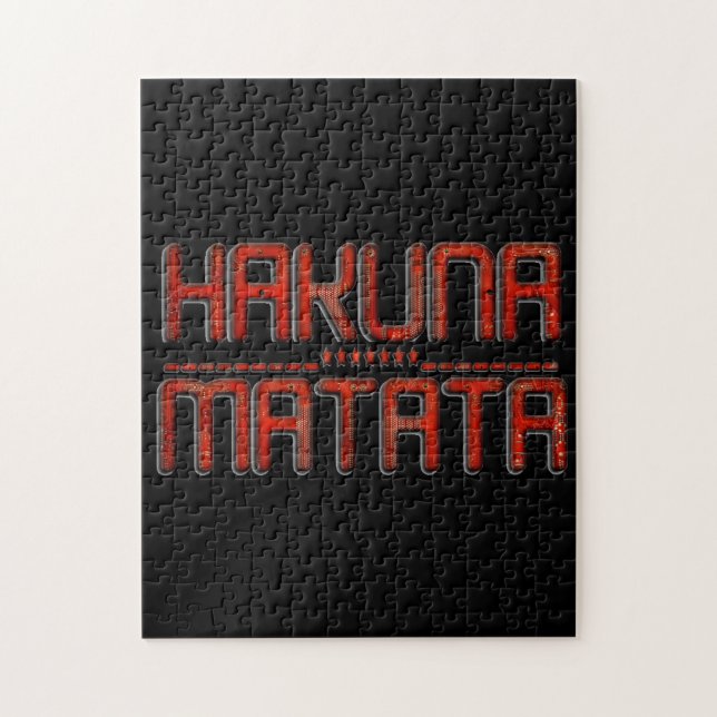 Quebra-cabeça Red Hakuna Matata 3D Techno Star Design (Vertical)