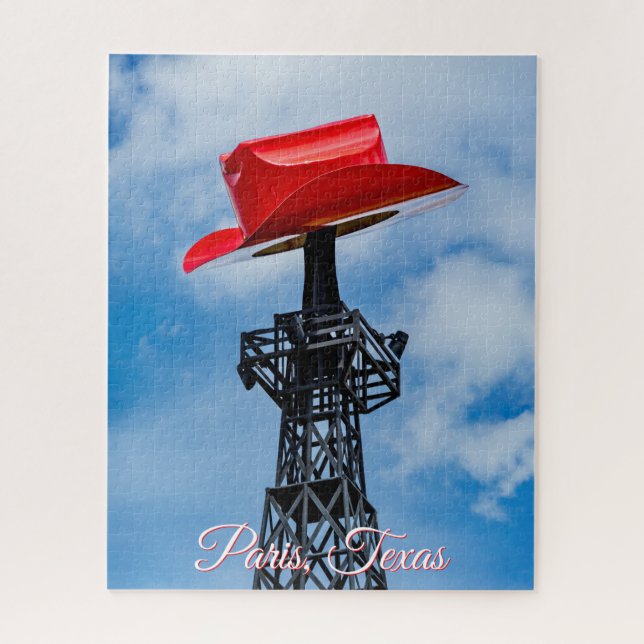 Quebra-cabeça Red Hat do Texas, Paris, Texas (Vertical)