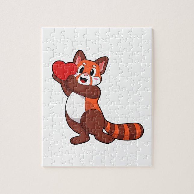 Quebra-cabeça Red Panda no Love with Heart.PNG (Vertical)