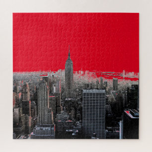 Quebra-cabeça Red Pop Art Nova Iorque de Manhattan