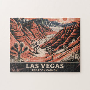 Quebra-cabeça Red Rock Canyon Las Vegas Viagens vintage retrô WP