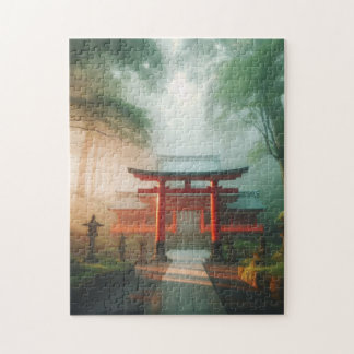 Quebra-cabeça Red Torii and Light – Japanese Temple Puzzle
